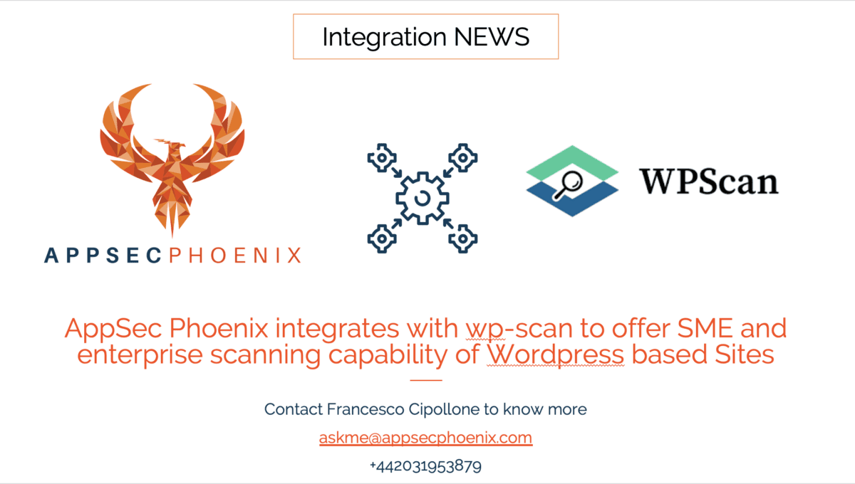 Phoenix Security application security sast integration with wp scanner wordpress security scanner