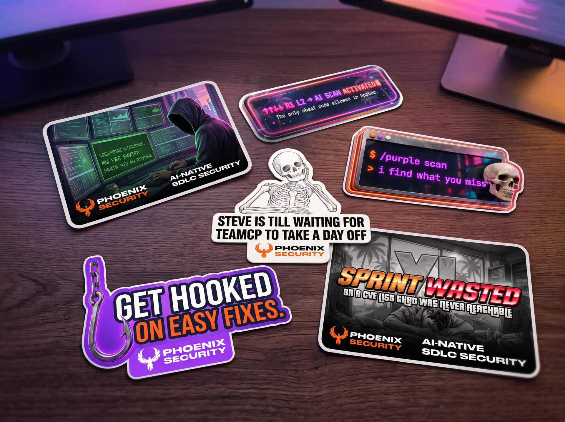 Phoenix Security sticker set