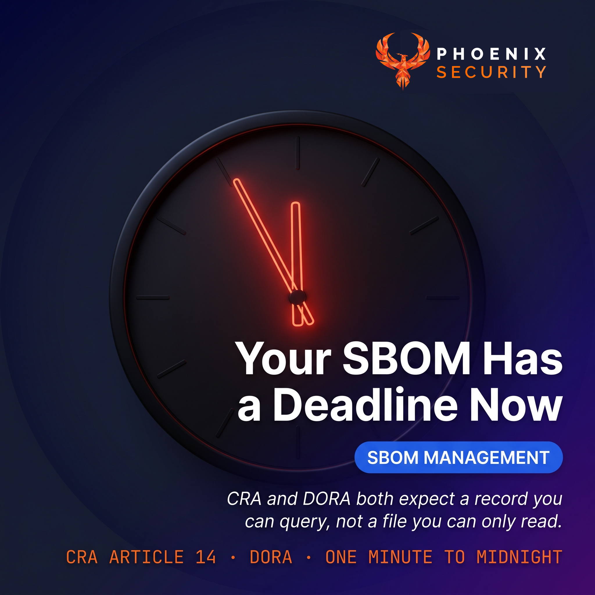 SBOM management CRA DORA