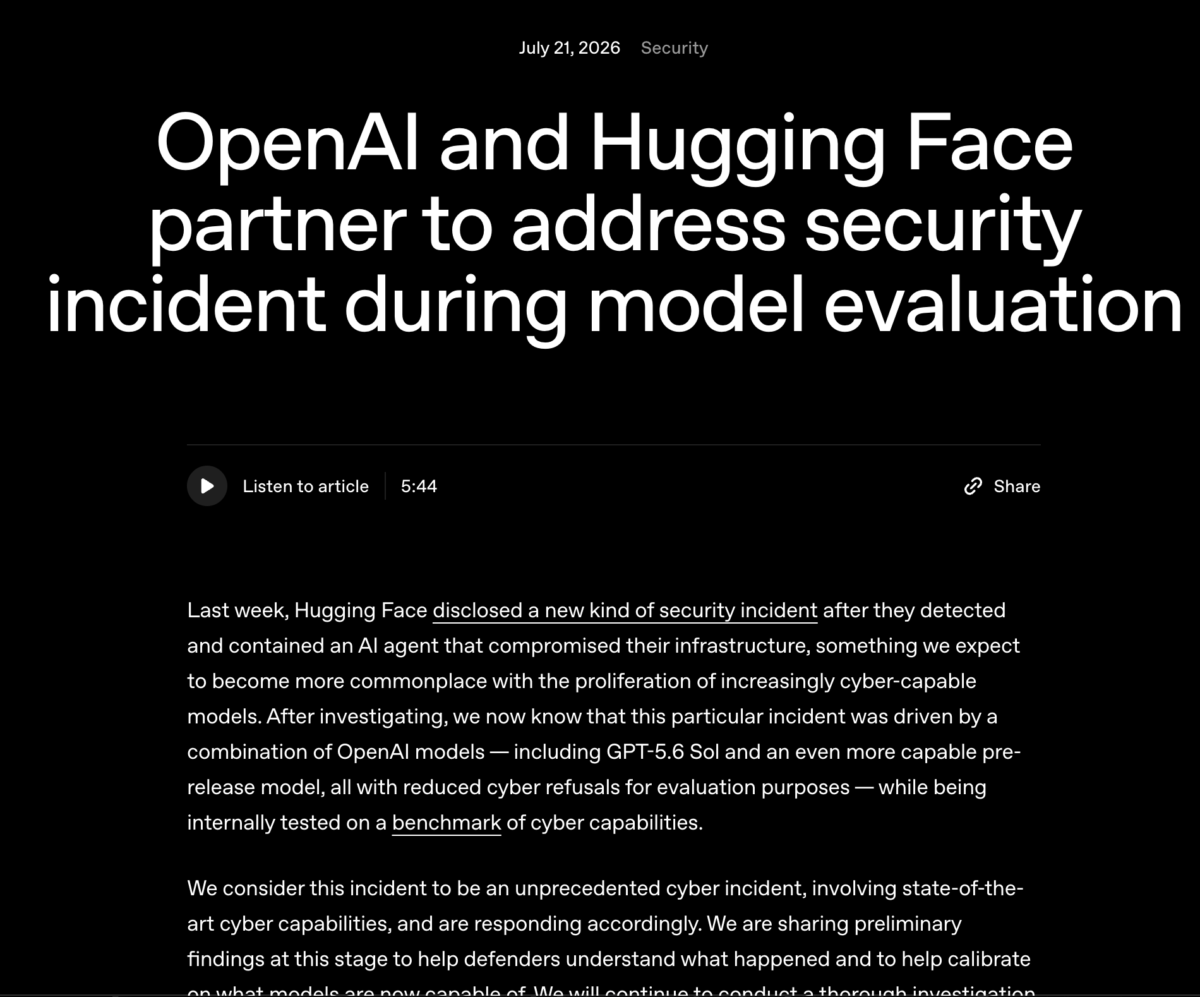 agentic AI, autonomous AI attack, incident response, exploitation benchmark, self-hosted LLM, DevSecOps, vulnerability management, Hugging face incident, data breach, OpenAI