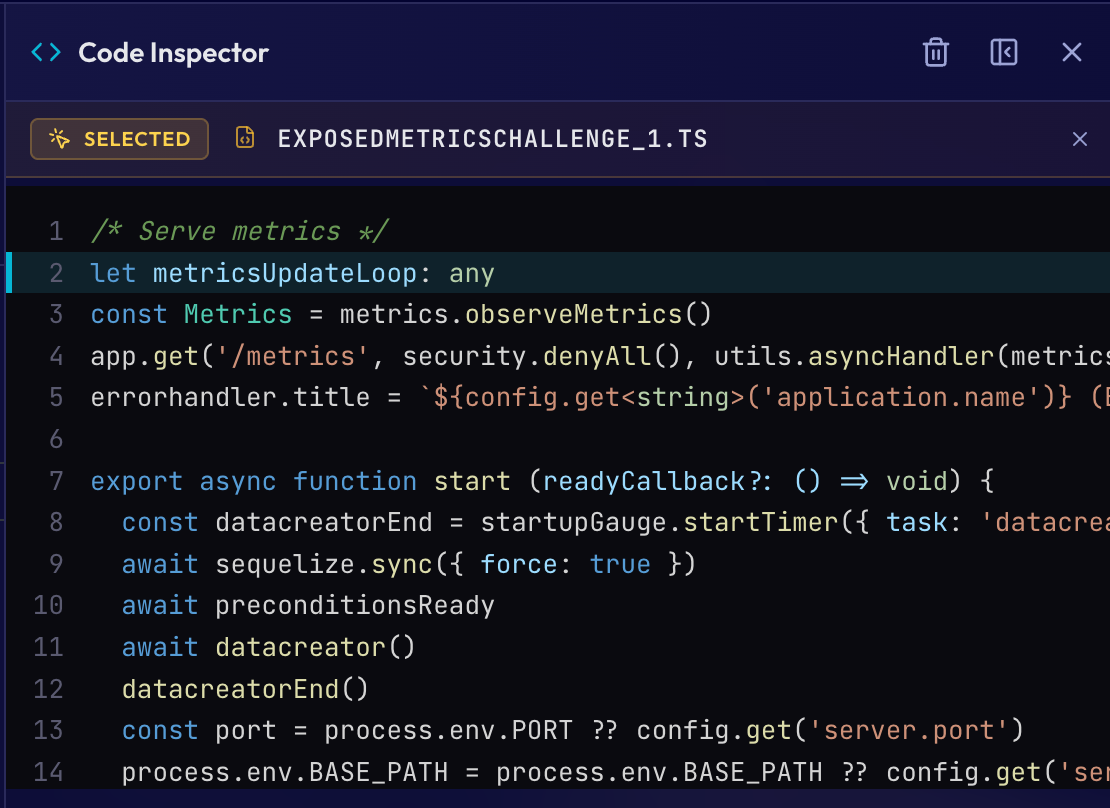 Phoenix Purple - Code Inspector Screenshot - Phoenix Security
