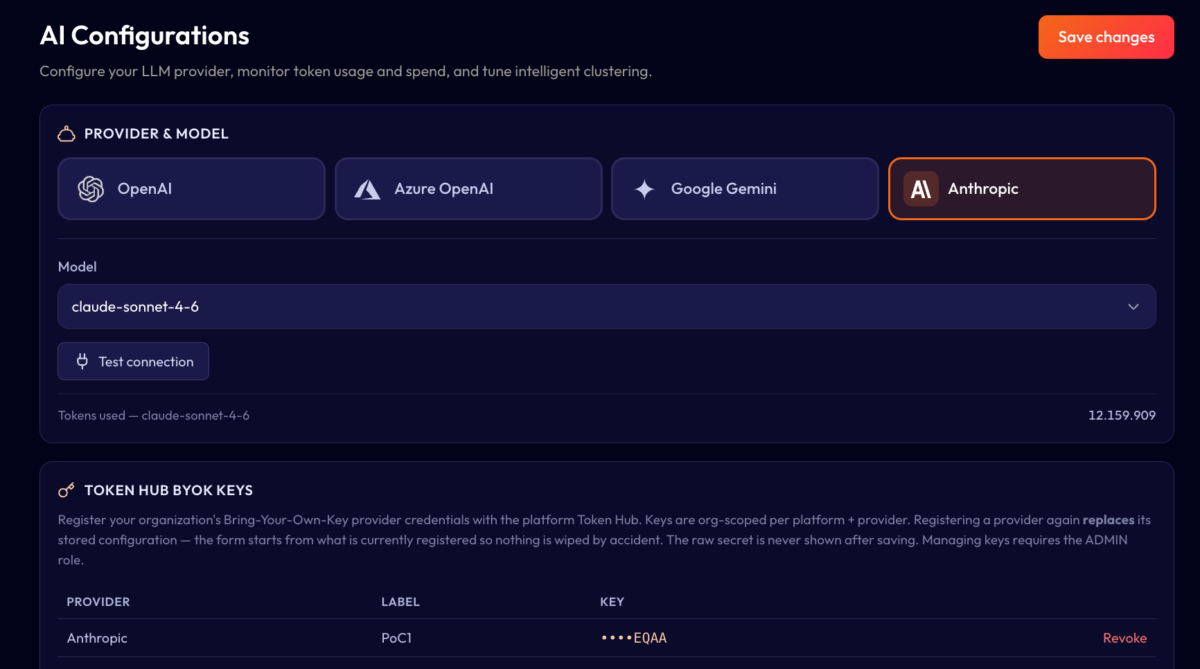 AI Configurations Screenshot - Phoenix Security