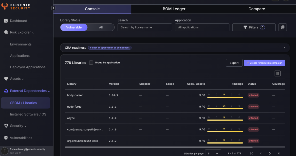 SBOM management CRA DORA
vulnerability management, VEX, reachability analysis, Article 14, container lineage, EPSS, CISA KEV