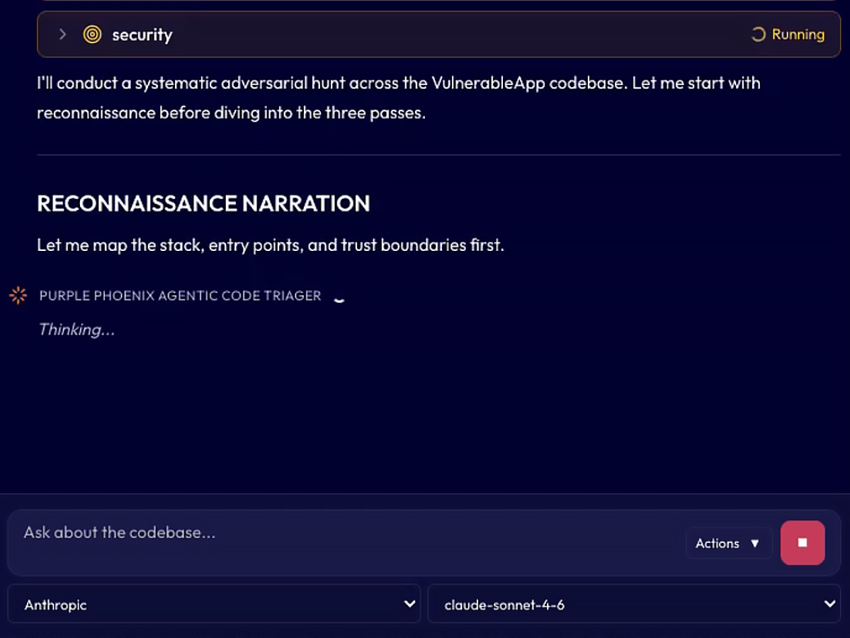 Phoenix Agentic Code Triager query input screenshot