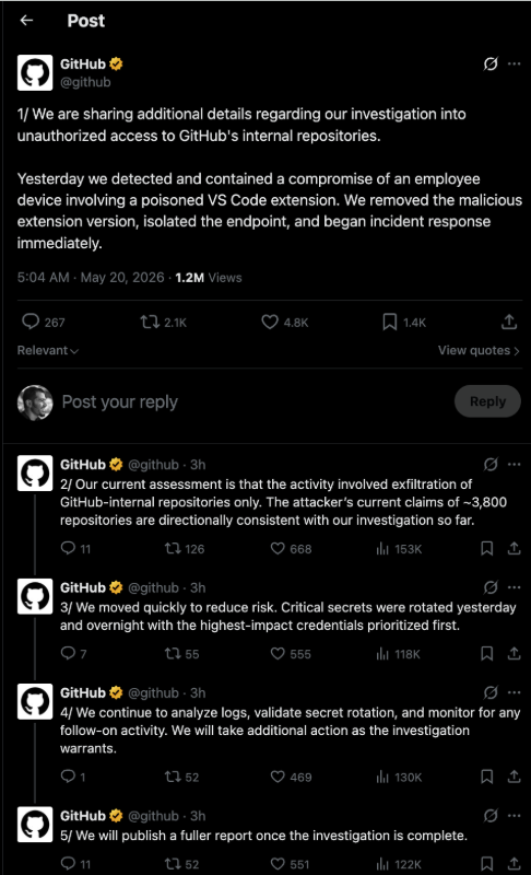 devsecops, ASPM, vulnerability management, application security, exposure management, reachability analysis, attack surface management, npm supply chain, account takeover, TeamPCP, Mini Shai-Hulud, atool, AntV, jest-canvas-mock, echarts-for-react, Runner.Worker memory scraping, zero-CVE supply chain, CI/CD credential theft, bun runtime, t.m-kosche.com, SBOM